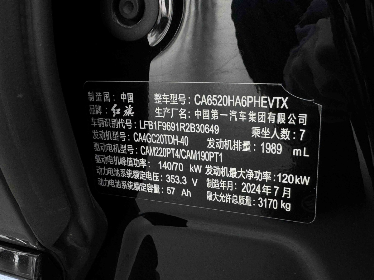 HongQi HQ9 PHEV 2024 immagine di auto #21