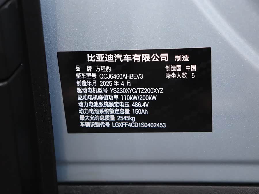 FangChengBao Tiger 3 2025 #23 FangChengBao Tiger 3 2025 car image #23