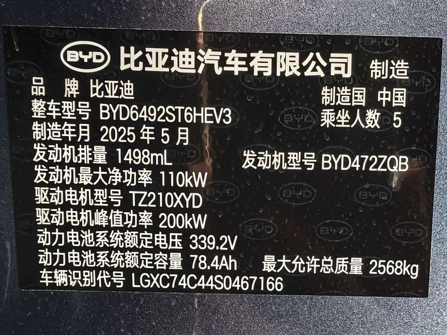 BYD Sea Lion 07 DM-i 2025 car image #9