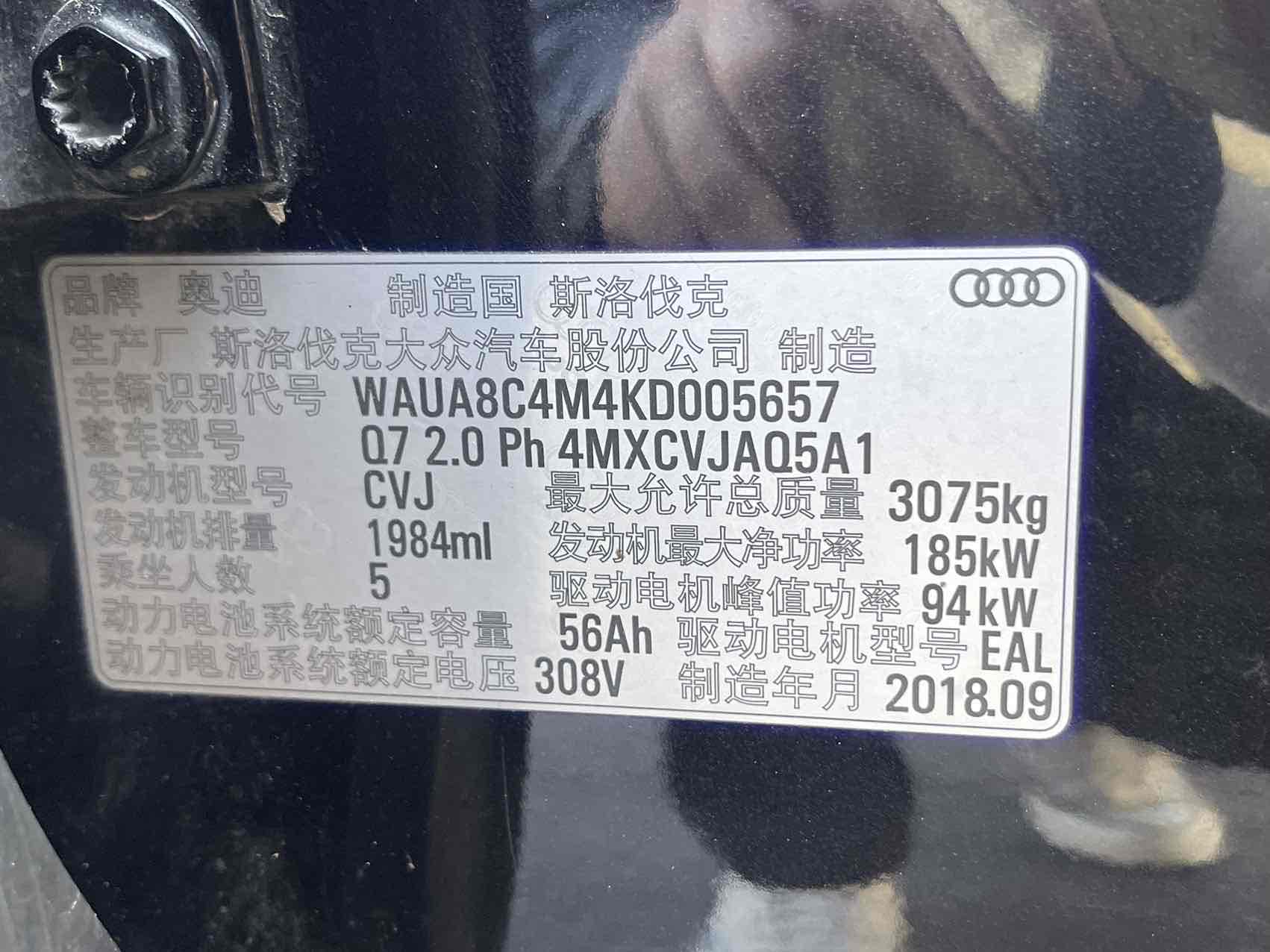 Audi Q7 New Energy 2019 car image #11