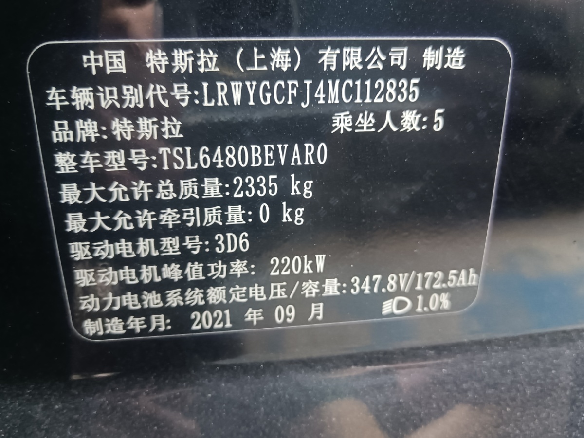 Tesla Model Y 2021 car image #6